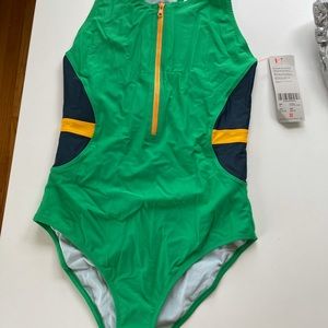 Sweaty Betty Wave Zip Thru Swimsuit size M